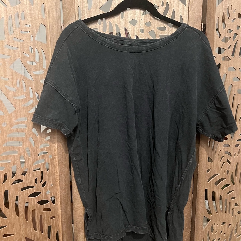 Pilcro Black Short-Sleeve Crew Tee